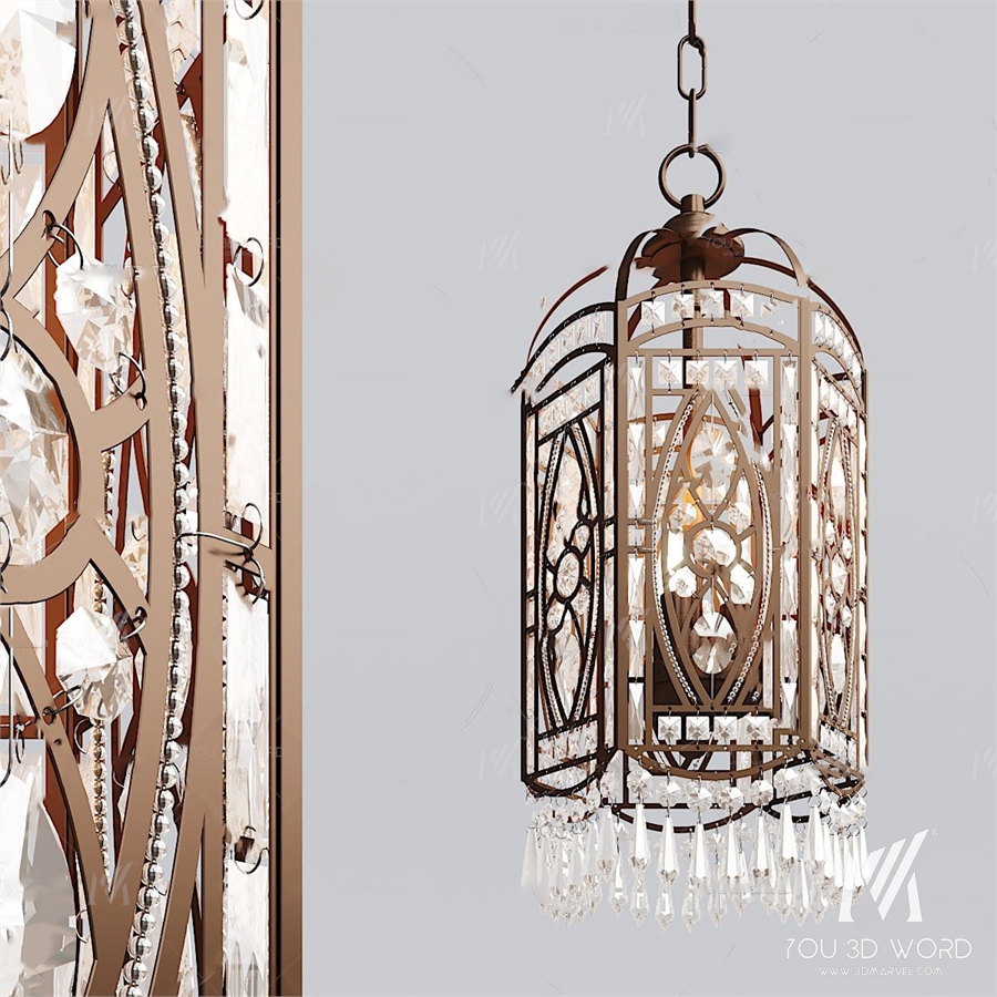 drop ceiling light 3d model 02